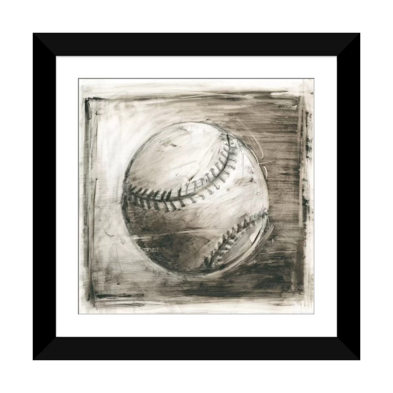 « varsity i », impression sur toile, H 16 po x l 16 po x P 1 po, Papier beaux-arts encadré noir, Blanc