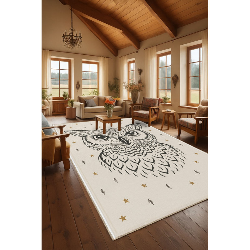 Tapis tissé à la crème Mosso, 2 pi 6 po x 4 pi 11 po