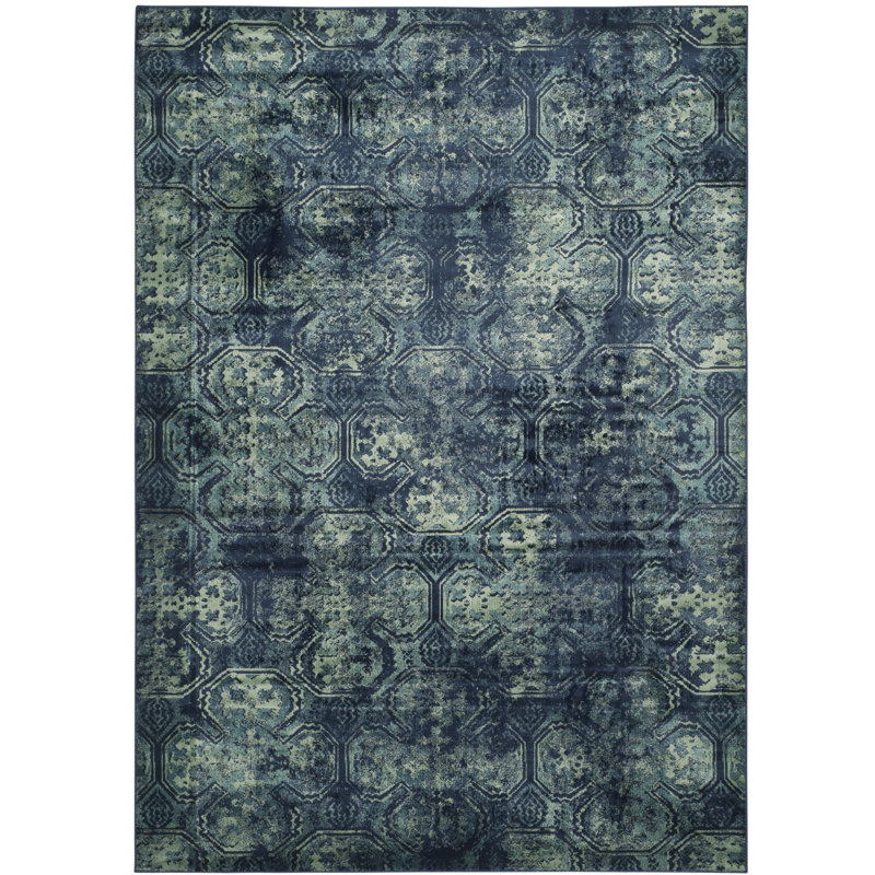 Tapis bleu marine Syliva, Rectangle 3 pi 3 po x 5 pi 7 po