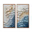 Blue Coastal Mosaic III - Ensemble d'art mural côtier 2 pièces-1250673982-1250673953