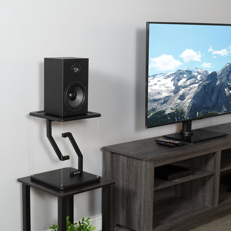 Plateforme de support d'enceinte 12 "VIVO Tensegrity (série TEN01B), Noir