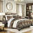 King Size 4 Piece Red Comforter - With Visible Tacked Filling, 2 Shams Hidden Zippers, Drop, For Bed 1 Comforter, Supportive Wadding And Decorative Trim, Soft Luxurious Texture, 100% Material