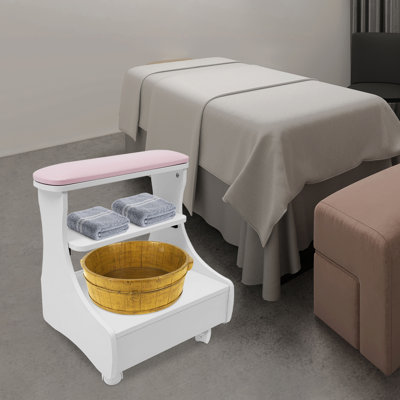Tabouret de massage pour les pieds à pédicure portable H 21,65 po x l 20,47 po Voicu