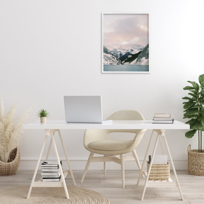 «Snowy Peaks Seascape», estampe numérique par Justine Milton