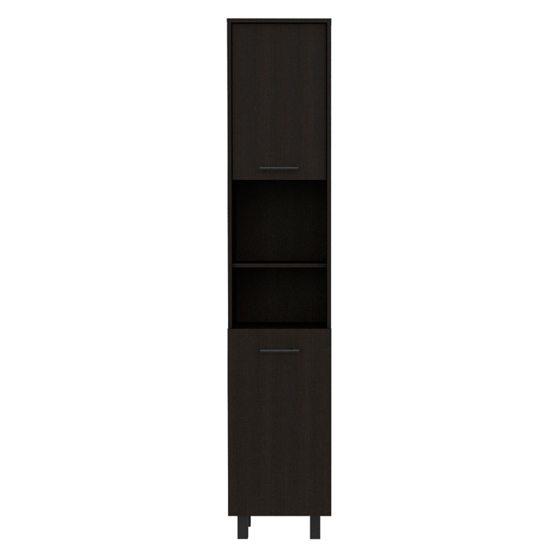 Garde-manger Hobart, quatre pieds, trois tablettes intérieures, deux tablettes, deux armoires , Noir