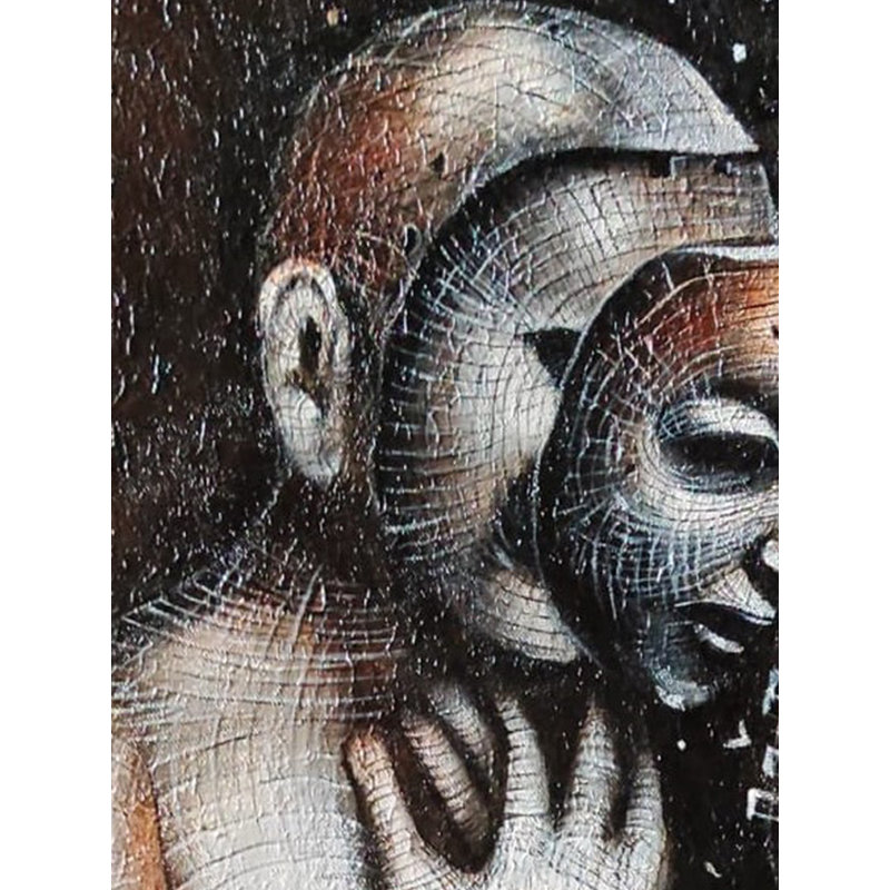 Évolution humaine | Acrylique sur toile | Par Runa Bandyopadhyay