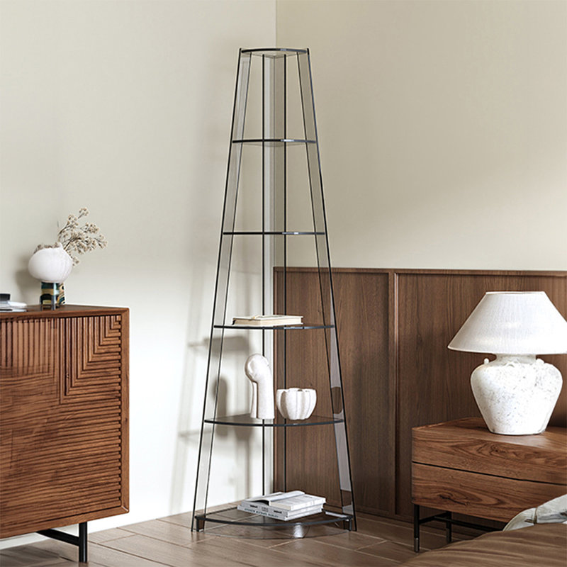 Simple and modern acrylic triangular bookcase, Black