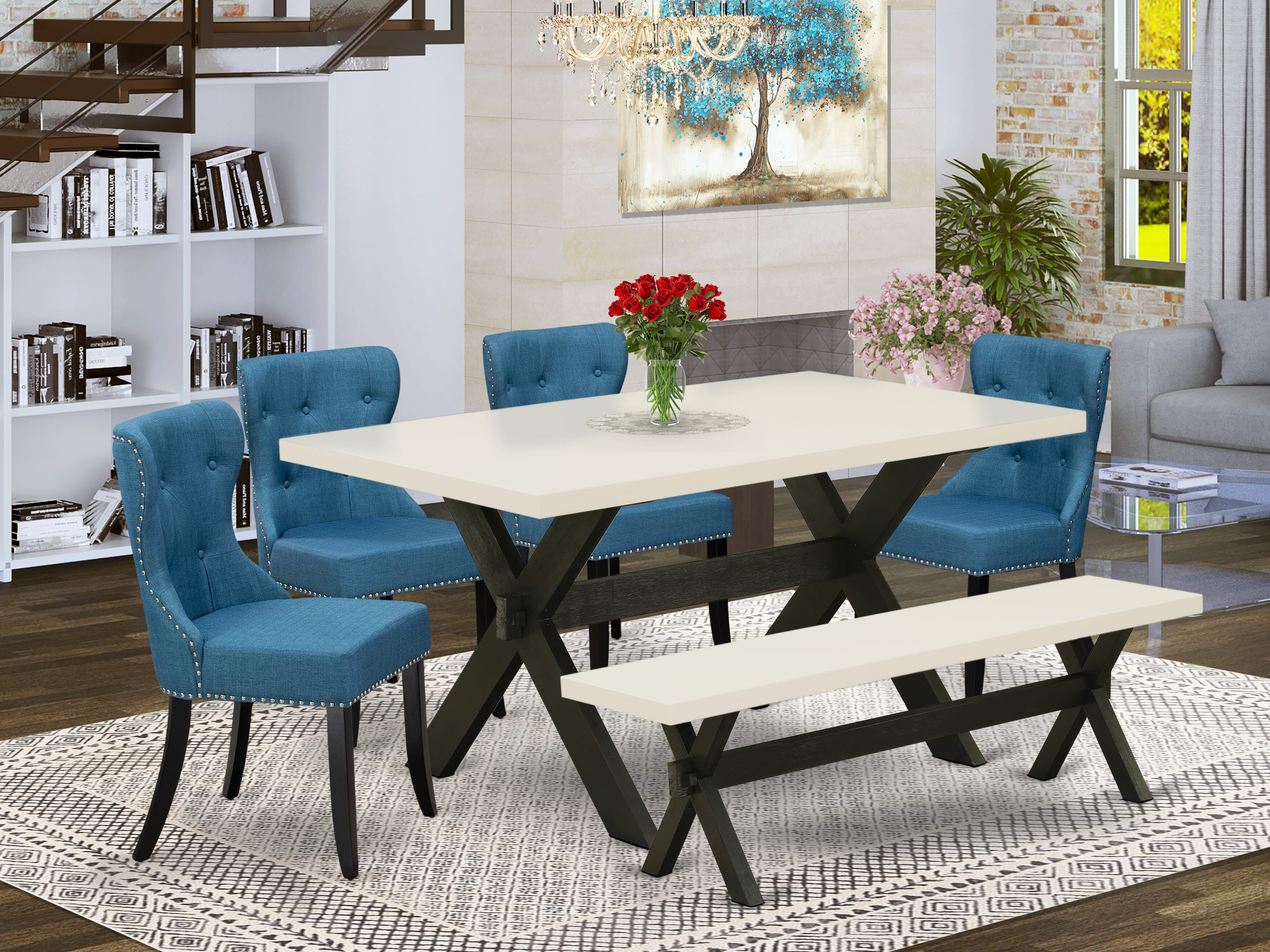 Red Barrel Studio 6 - Person Acacia Solid Wood Dining Set - Wayfair Canada