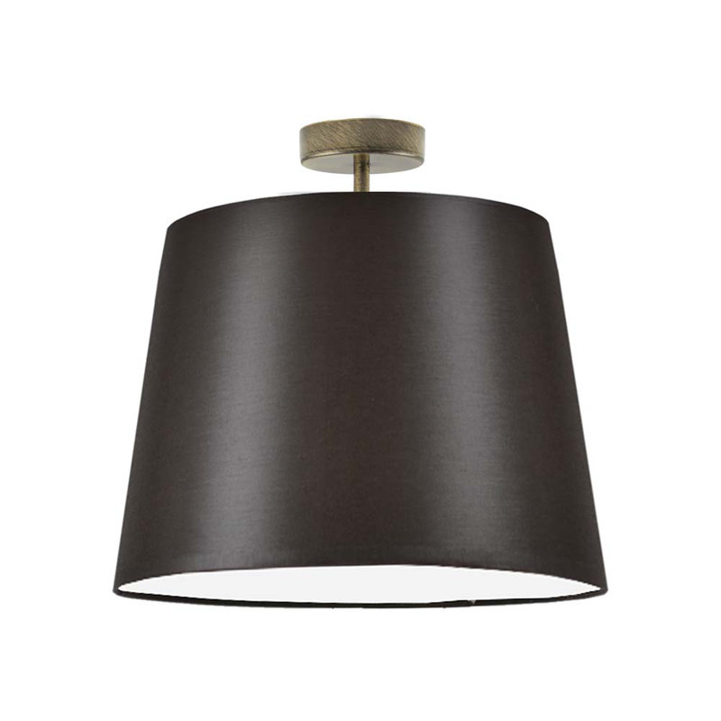 Deima Semi Flush Mount, Bronze, Polished Black