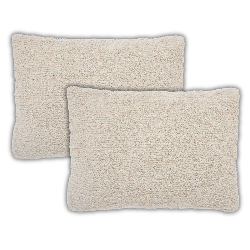Housses de coussin décoratives en coton touffetées de couleur unie, Ivoire ivoire, Rectangle H 14 po x l 20 po
