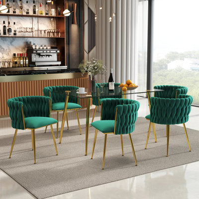 Ensemble de salle à manger rectangulaire moderne avec chaise rembourrée