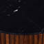12 po Table de bout ronde avec plateau moderne, table d'appoint de salon, noir / brun