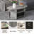 Modern Wood Storage Tea Table Coffee Table with Shelves & Bin Drawer for Small Space Living Room-145843613