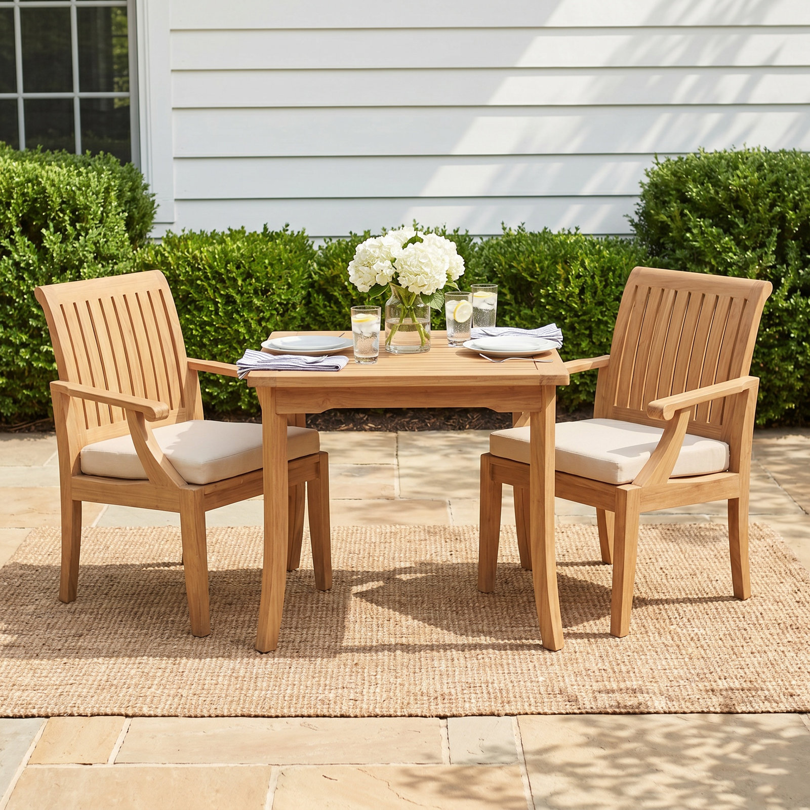 Malvina 21" Teak Patio Bistro Set