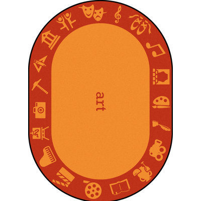 Steam Art Orange by Joy Carpets Area Rug