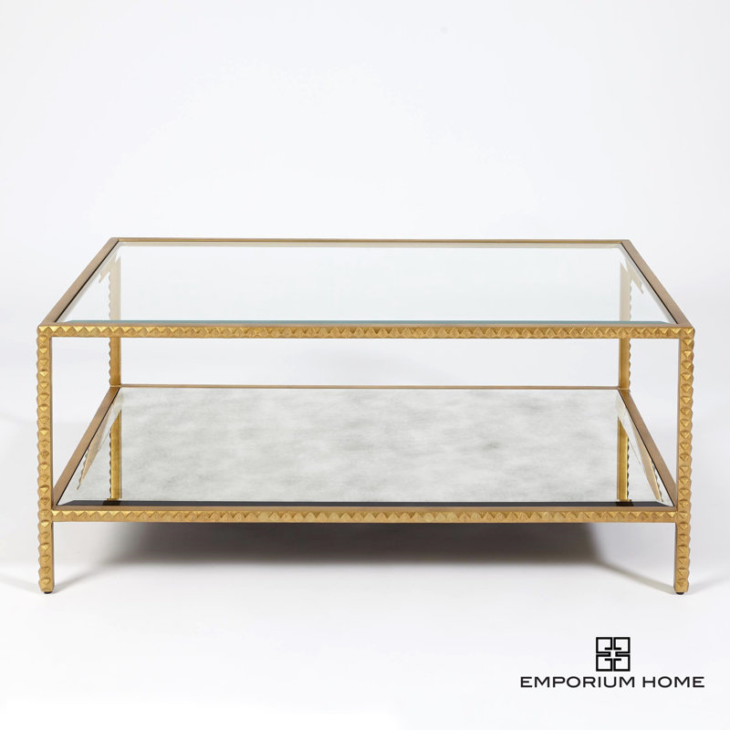 Emporium Home Glass Cocktail Table, Gold