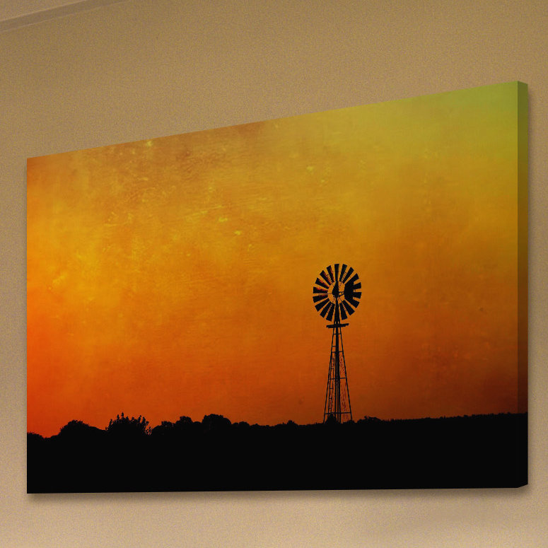Reproduction d’art sur toile tendue "kansas" par robin, H 40 po x l 60 po x P 1,5 po