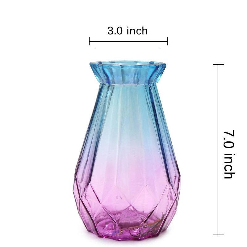 Glass Table Vase, Blue/Purple