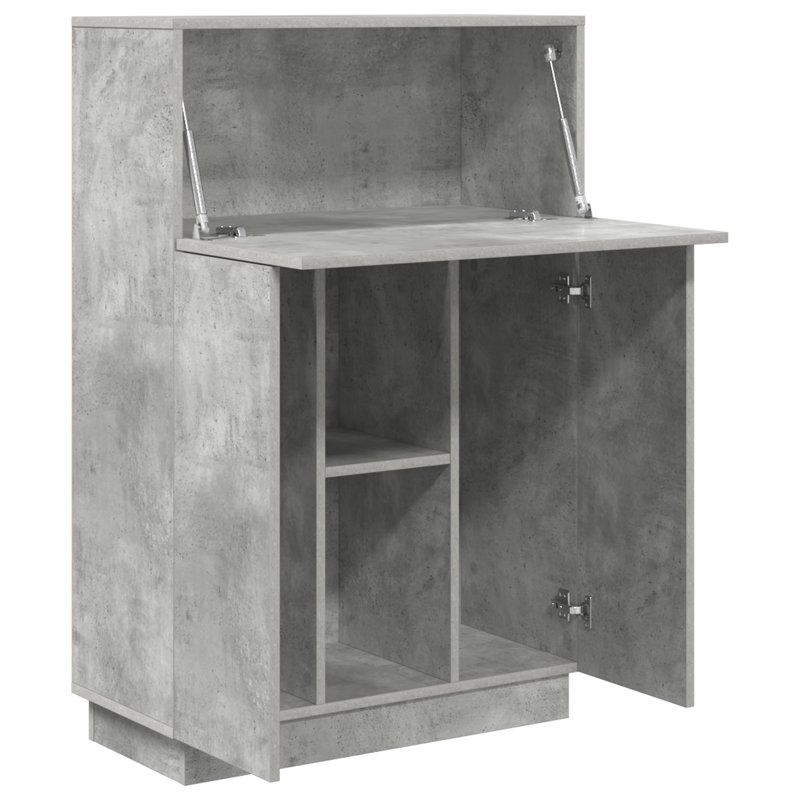 Writing Desk Engineered Wood Large, Concrete Grey