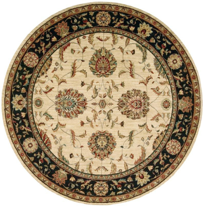 Jimena Wool Oriental Indoor Rug, Round 5'10"