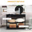 Console de couloir avec tiroir extra large HOMcom, 2 tablettes ouvertes et structure en lattes de bois-1585678470