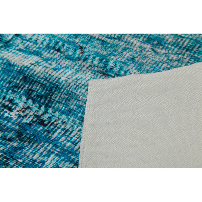 Stylish Woven Carpet (4 x 6 ft), 100% Polyester, 0.4 in Pile Height | Antibacterial, Non-Slip Underside | Machine Washable, 3D Digital Printing | Perfect for Living Room, Bedroom, and Home Decor