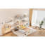 Lit superposé triple en métal avec lit gigogne en blanc - configuration basse pour un accès facile au lit gigogne simple-1166091258