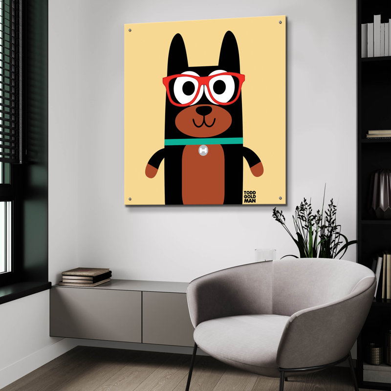 «Bow Wow Doberman» par Todd Art, H 36 po x l 36 po x P 0,2 po