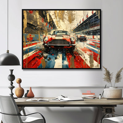 Couleur du drapeau américain d'une vieille voiture
