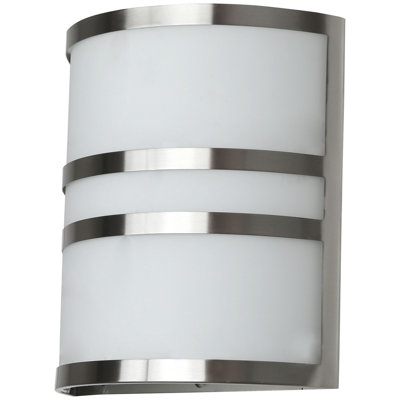 Applique murale à DEL demi-cylindre à DEL au milieu cylindrique 120 V à intensité variable 30 K / 40 K / 50 K nickel brossé