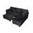 Modern Style 3Pc Sectional Set Usb Port Storage Ottoman Right Arm Chaise Left Arm Sofa Black Finish Primary Living Room