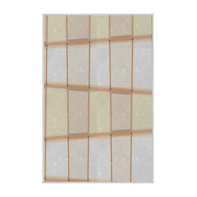 Tapis géométrique jaune / brun