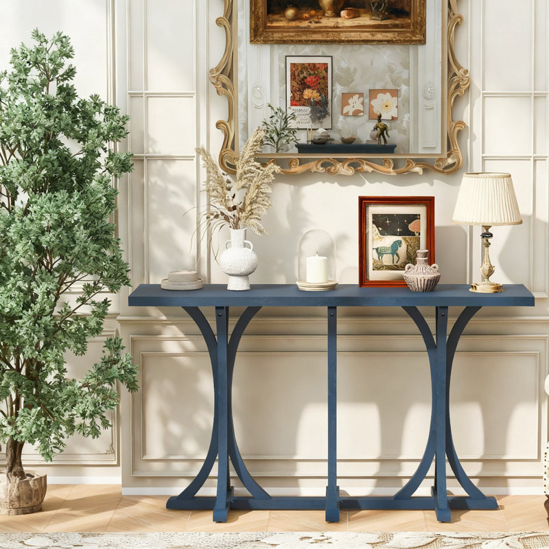 Console en bois 59,8 po, Bleu