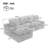 Cloud Sectional Sofa 107.9" Upholstered with Double-layer Cushion, Side Pockets, Free-combined Design for Living Room-1485160000