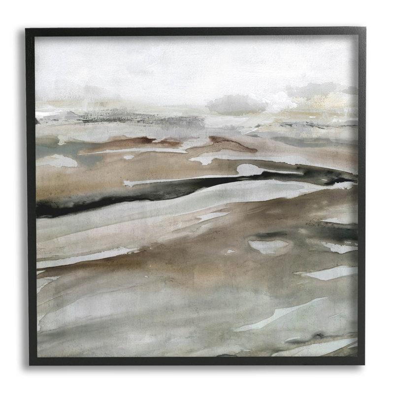 Scène de paysage abstraite et discrète, giclée par Carol Robinson, Giclée encadrée noir minuit, H 12 po x l 12 po x P 1,5 po