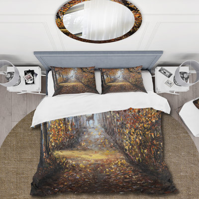 Deer In The Park - Lake House Duvet Cover Set - Microfiber Polyester