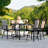 4 Person Swiveling Dining Set With Bar Table-367080691