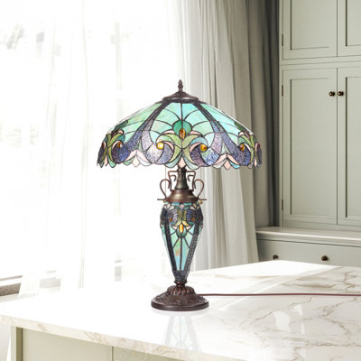 Lampe de table en verre coloré 24 po H 24 po Halston 