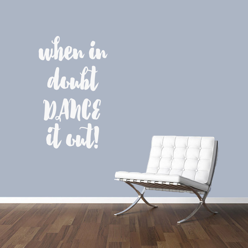 Décalcomanie murale en cas de danse incertaine, Blanc