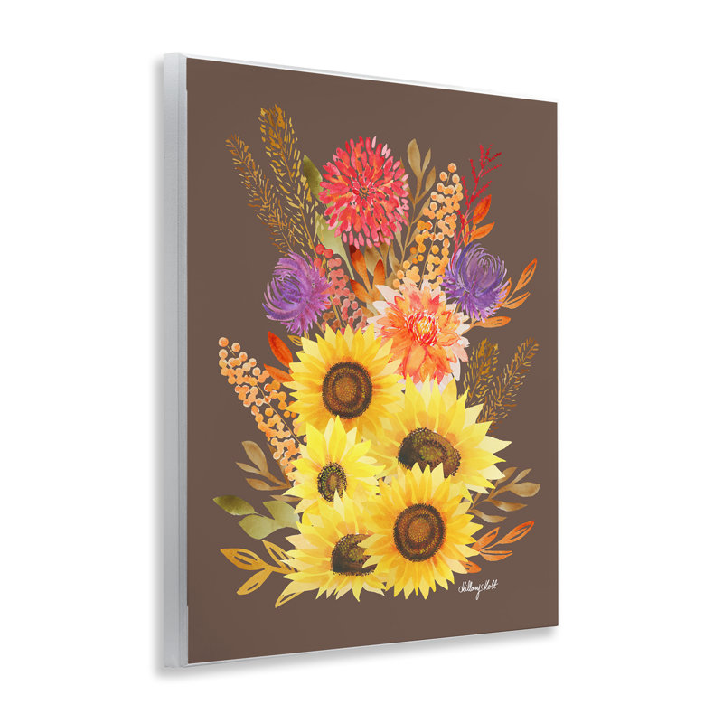 Plaque murale d'automne tournesols et assortiment, design par Hillary Holt