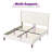 Beatrica Queen Size White Corduroy Upholstered Wingback Headboard Platform Bed with Wooden Slats-1770121807-1770121801