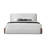 Beige Boucle Queen Size Platform Bed