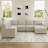 U Shaped Sofa Set Large Pullout Sofa Bed Modular Sectional Couch With Storage Ottoman-125951390