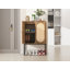 Armoire haute en rotin naturel 2 portes