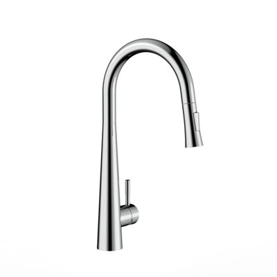 Robinet de cuisine rétractable en nickel brossé Vassity
