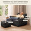 Grand fauteuil à billes avec repose-pieds Grand fauteuil à billes pour adultes, canapé en mousse à mémoire de forme, désossé, canapé, salon, chambre à coucher