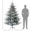 Arbre de Noël artificiel pin 7,5 pi avec 1218 pi, support en métal pliable, assemblage facile, arbre de Noël à charnières pour les fêtes à la maison
