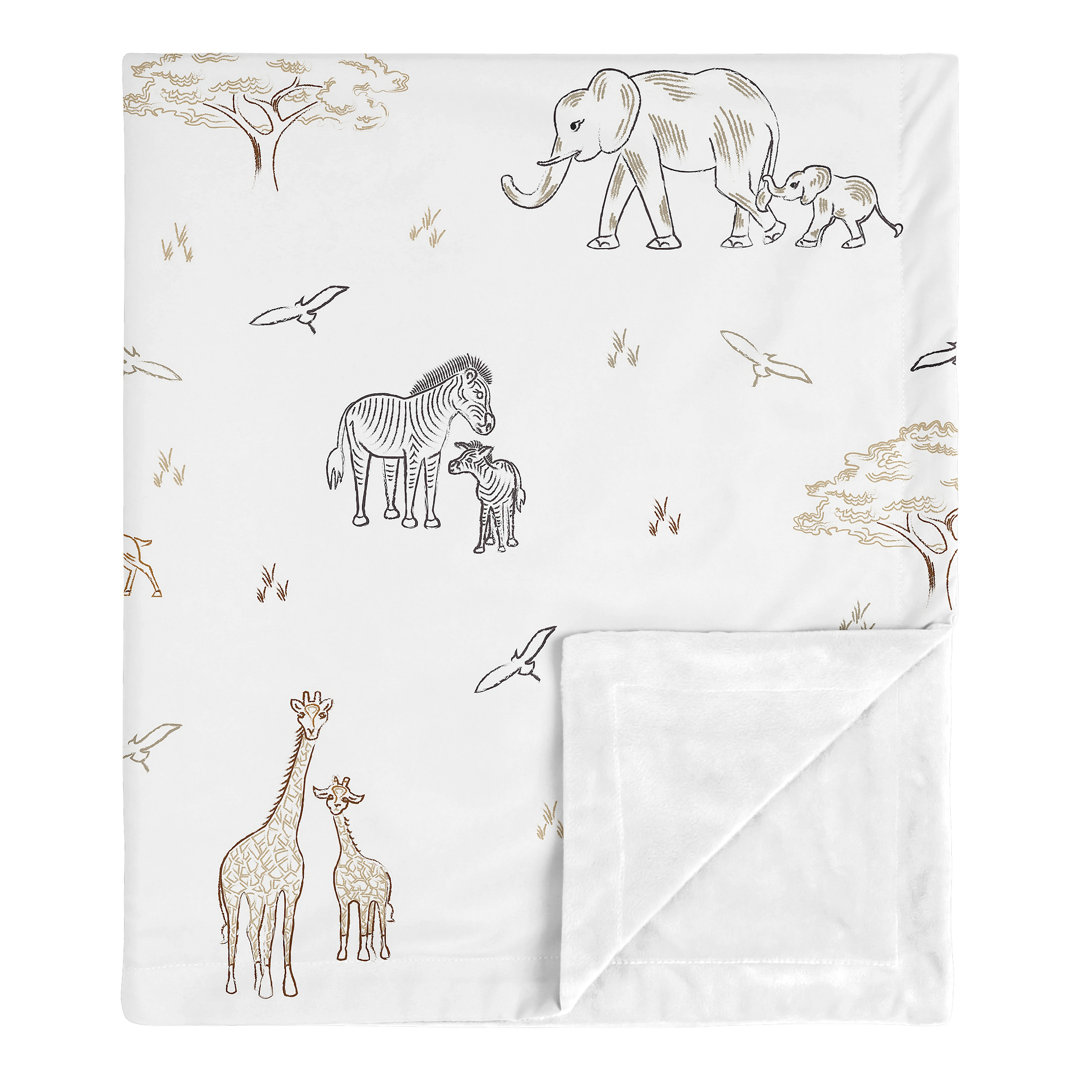 Serengeti Animals Security Baby Blanket by Sweet Jojo Designs Sweet Jojo Designs