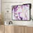 Abstrait "Reproduction sur toile abstraite mauve suminagashi"-101457425