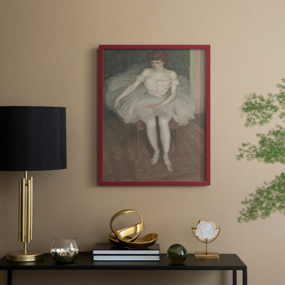 Vintage Portrait Print XIII Framed Print - Solid Wood